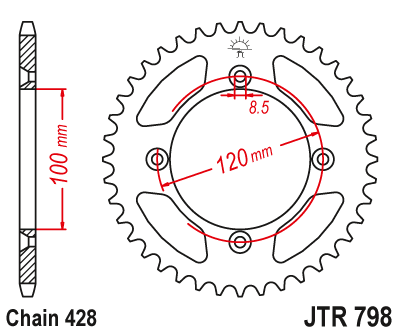 JT SPROCKETS JTR798.44 (79844jt)
